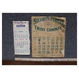 (2) ANTIQUE ADVERTISING CALENDARS