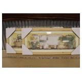 (2) NEW IN BOX FRAMED BATHROOM DECOR PIECES