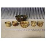 SPONGEWARE & ROCKINGHAM GLAZE POTTERY
