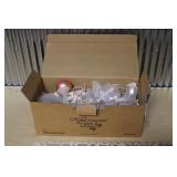 FROSTED PLASTIC & OTHER CHRISTMAS ORNAMENTS