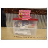 TOTE W/ DOLL HOUSE ACCESSORIES & MORE