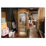 ETHAN ALLEN LIGHTED CURIO CABINET