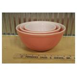 PYREX #401, #402 & #403 PINK NESTING BOWL SET