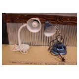 (2) ADJUSTABLE OFFICE DESK LAMPS