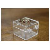 10K RING W/ FOUR MULTI COLORED STONES 1.7G