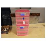 (2) PLASTIC PINK ORGANIZERS