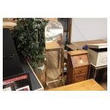 HEAVY BRASS FLOOR MIRROR - 64" TALL X 14" WIDE