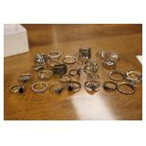 ASSORTED STERLING RINGS
