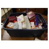 TOTE W/ LARGE ASSORTMENT OF JEWELRY
