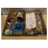 (2) FLATS OF COLLECTIBLES, DECOR ETC.