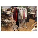 CLOTHING RACK W/ MOSTLY NEW TALBOT
