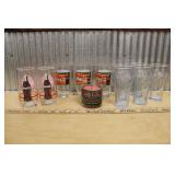COCA-COLA DRINKING GLASSES & CANDLE