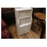 WICKER BATHROOM CABINET W/ NAIL POLISH