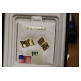 14K AMERICAN FLAG EARRINGS