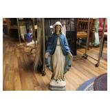 CONCRETE VIRGIN MARY STATUE - 26 1/2" TALL