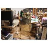 HEAVY BRASS FLOOR MIRROR - 64" TALL
