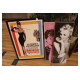(2) AUDREY HEPBURN POSTERS & MARILYN MONROE POSTER