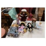 (7) ASSORTED COLLECTIBLE DOLLS