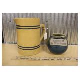 BUCKEYE STONEWARE PITCHER & TUMBLEWEED POTTERY