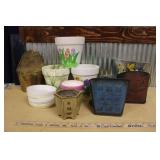 JAPANESE PLANTER & STONES & OTHER PLANTERS