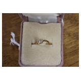 18KT. OVER STERLING SILVER SWIRL RING 1.6G