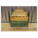 VINTAGE TIN HANDY-QUICK RECIPE BOX W/ RECIPES
