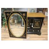 ETHAN ALLEN HITCHCOCK STYLE CONSOLE CABINET&MIRROR
