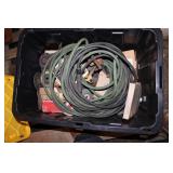 TOTE OF GRINDING DISC, HOT TIG WELDING, AND PARTS
