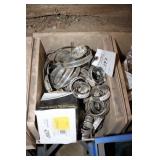 BIN OF ASSORTED HOSE CLAMPS