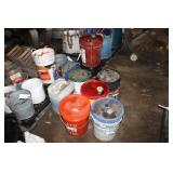 (8) CONTAINERS OF USED FLUIDS