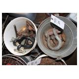 (2) BUCKETS OF CLEVIS AND PINS