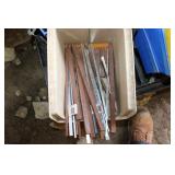 BIN OF ASSORTED SQAURE STOCK