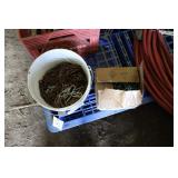 BUCKET AND BOX OF CHAIN