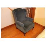 BLUE UPHOLSTERED CHAIR