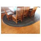 LARGE OVAL WEAVED AREA RUG