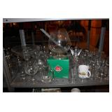 ASSORTED ALCOHOL SERVING GLASSES