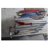 ASSORTED GOLF CLUBS & GOLF ITEMS