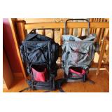 (2) METAL FRAME HIKING BACK PACKS