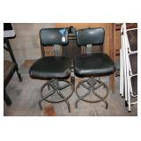 (2) METAL SHOP STOOLS