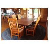 DINING ROOM TABLE W/ 8 CHAIRS