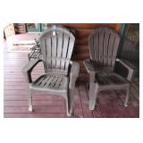 (2) PLASTIC ADIRONDAK CHAIRS