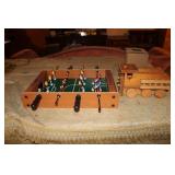 TABLE FOOSEBALL GAME & FIRE TRUCK TOY
