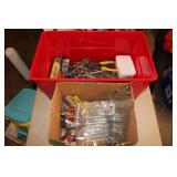 LARGE ASSORTMENT OF TOOLS- WRENCHS & MORE