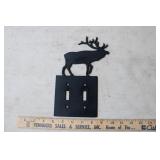 METAL ELK LIGHT SWITCH COVER