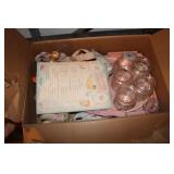 BOX OF VINTAGE BABY ITEMS