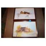(2) BARN PAINTINGS