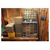 (7) HARDWARE ORGANIZERS W/ CONTENTS