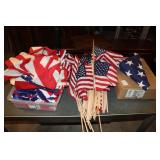 LARGE LOT OF AMERICAN FLAGS