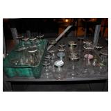ASSORTED ALCOHOL SERVING GLASSES