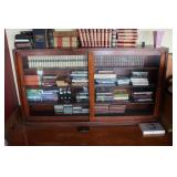 ANTIQUE CLOSED BOOK CASE W/ SLIDING GLASS DOORS